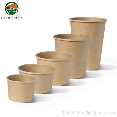 Kraft Bowls With Lids Ecofriendly High-end Recyclable Fast Food Soup Cup Bowl Manufactory